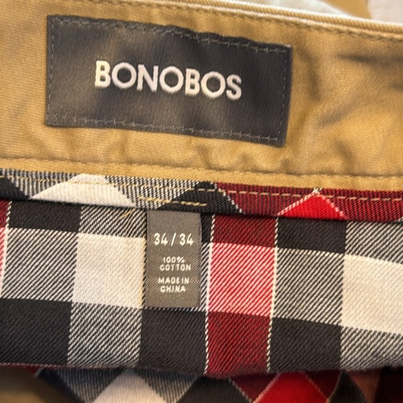 Men's Bonobos Stretch Washed Straight Athletic Chino Pants Tan - Picture 3 of 9